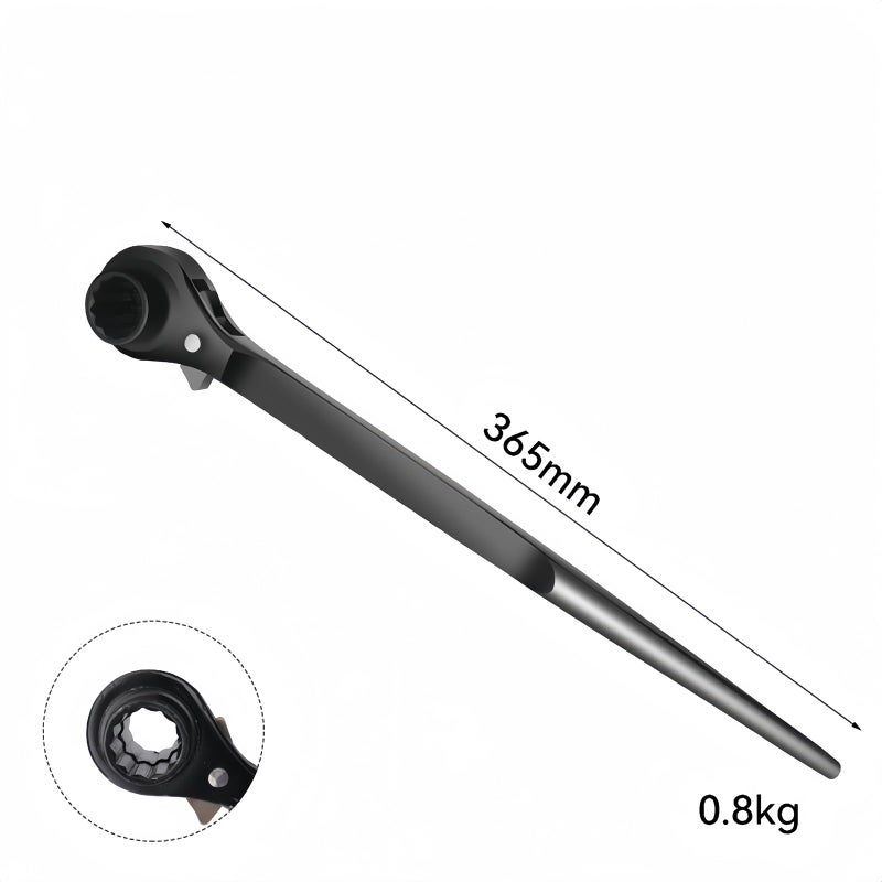 Funitric Ratchet Podger Spanner Erecting Scaffold Tool Wrench Spanner 22mm x 24mm - Image 4